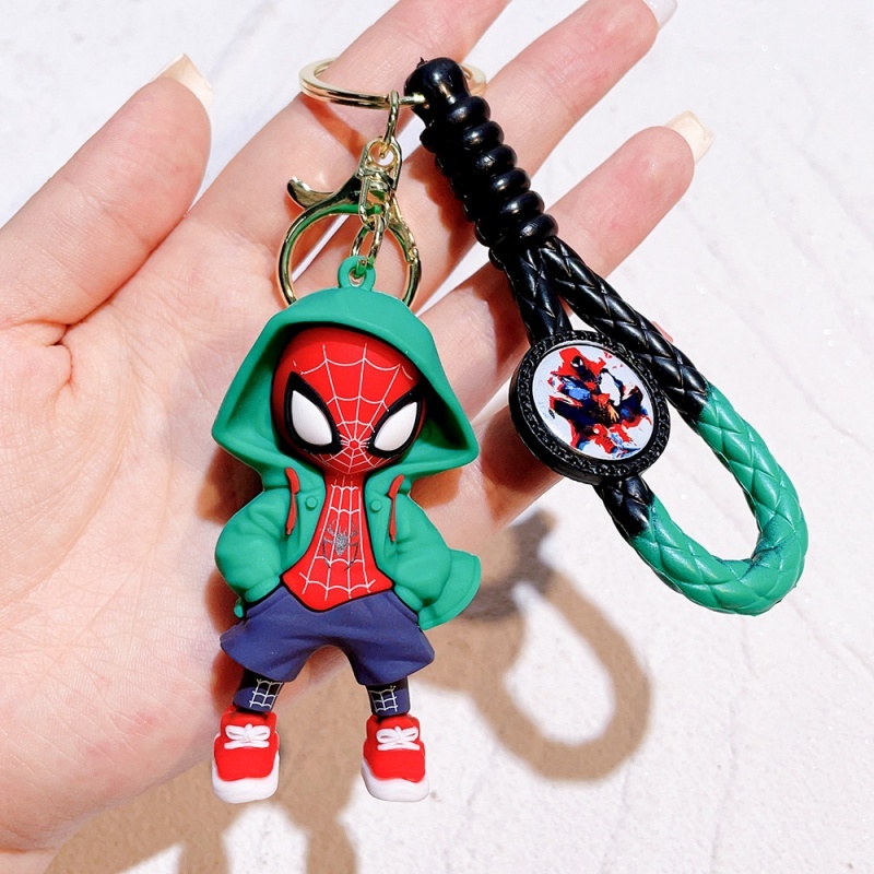 Men Fashion Key - Cartoon Spider Man Silicone Keychain Marvel