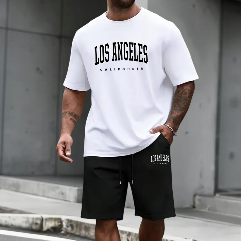 Men'S Fashion 2025 - Men's Tracksuit Short Sleeve Top and