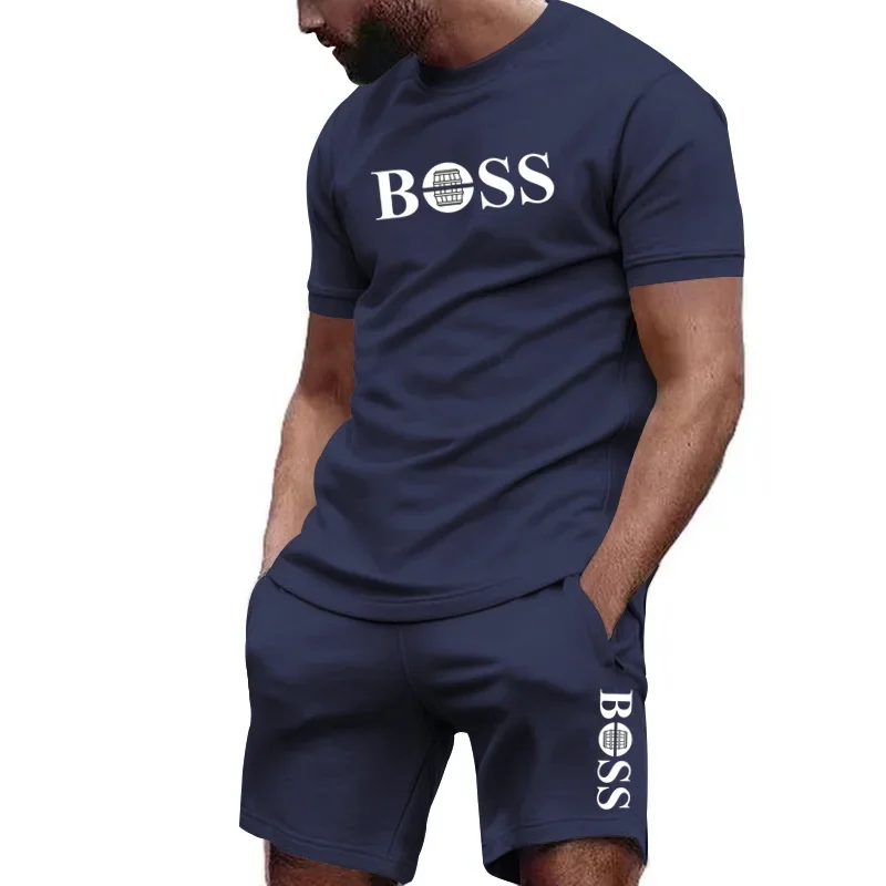 Men'S Fashion 2025 - 2026Summer Men's Two-piece Mesh Tracksuit, Short-sleeve