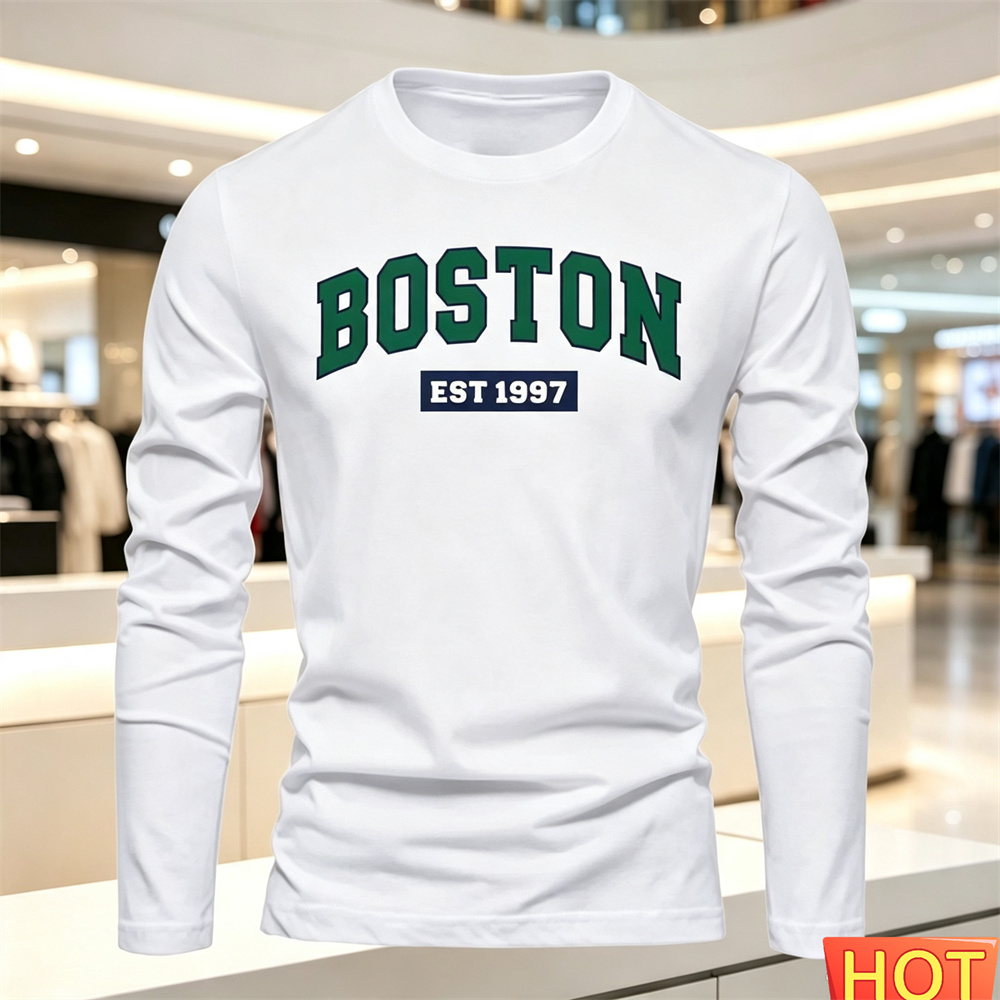 Men'S Fashion Clothing - Autumn Summer Men's long sleeved T-shirt