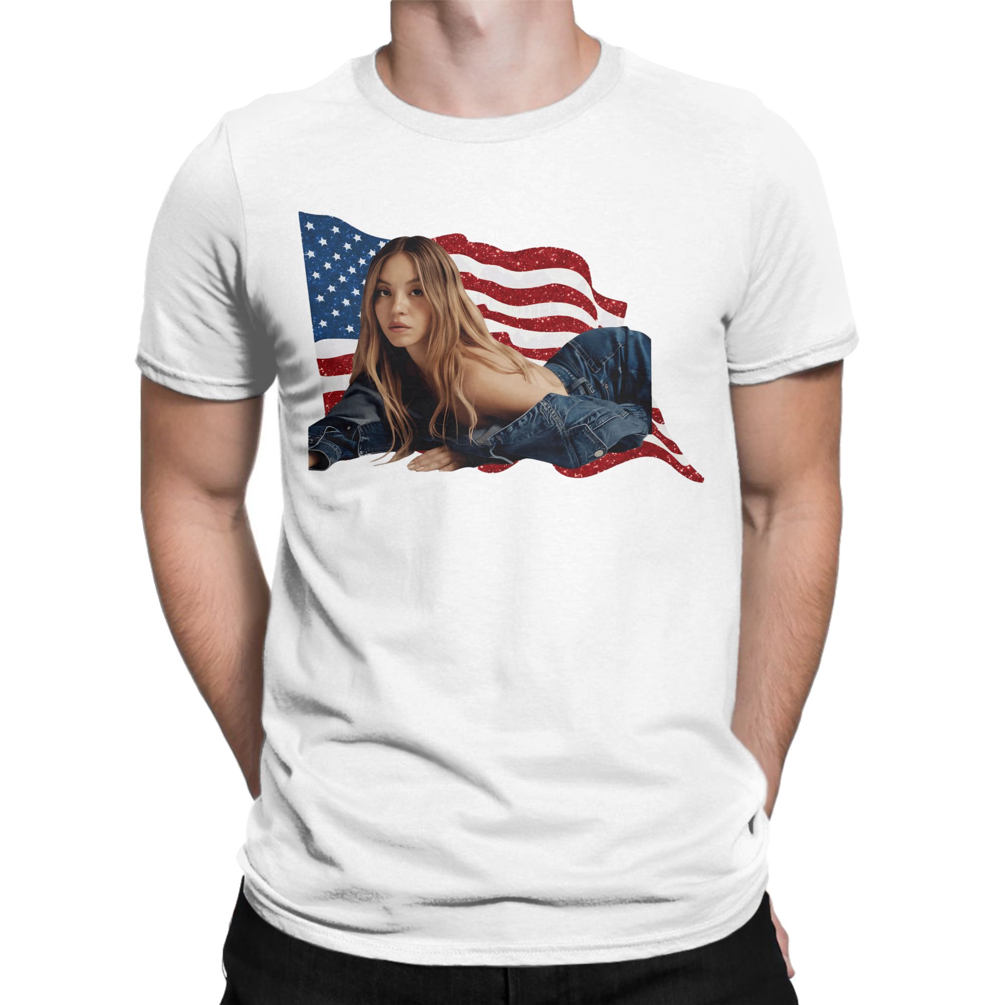 Men'S Fashion Sydney - Sydney Sweeney Cotton T Shirt Man