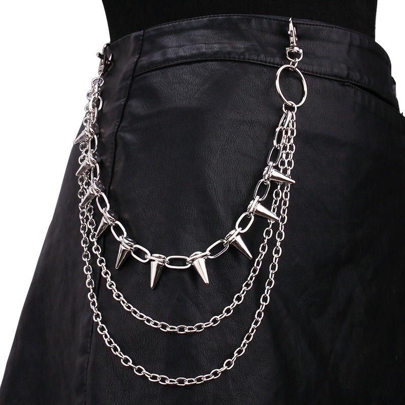 Men Fashion Key - Hip Hop Punk Rock Metal Pants