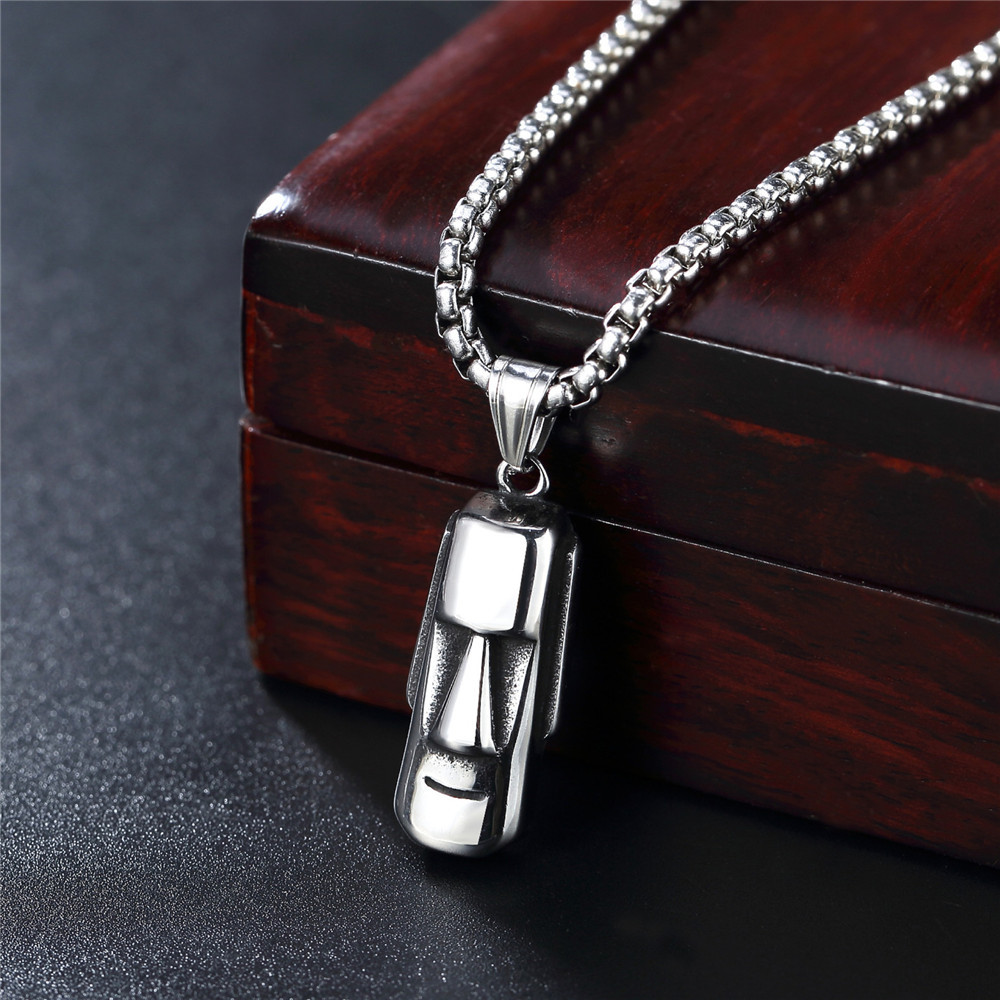 Men'S Fashion Easter - Stainless Steel Titanium Easter Island Moai
