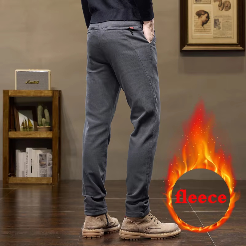 2026 Warm Fleece Pants Winter  - Men'S Fashion Jeans And Boots ulasan dan harga