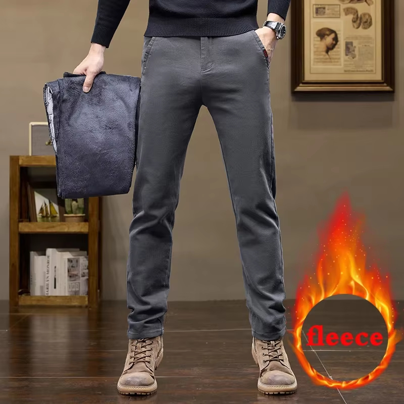 2026 Warm Fleece Pants Winter  - Men'S Fashion Jeans And Boots ulasan dan harga