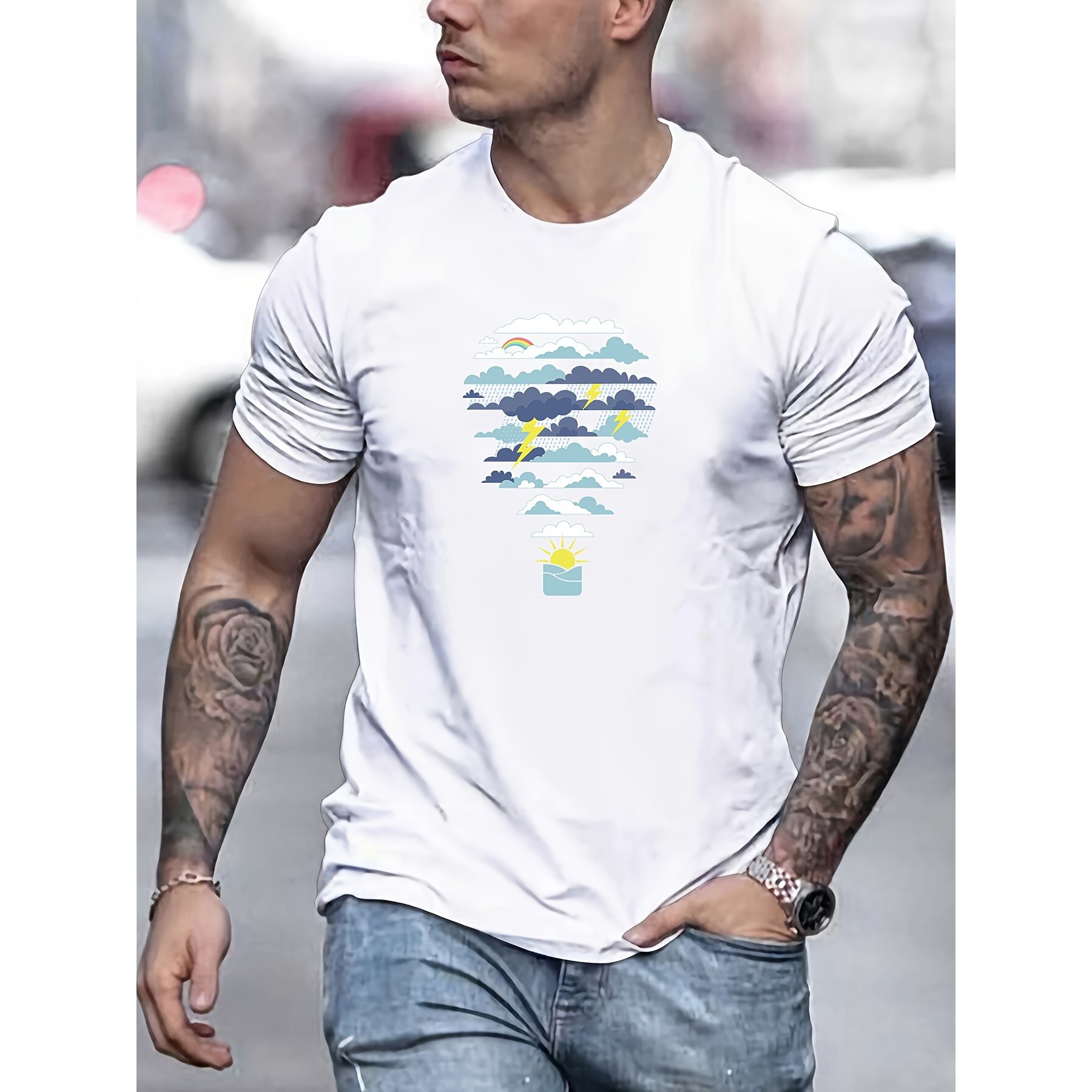 Hot Air Balloon Weather Print  - Men'S Fashion For Hot Weather ulasan dan harga