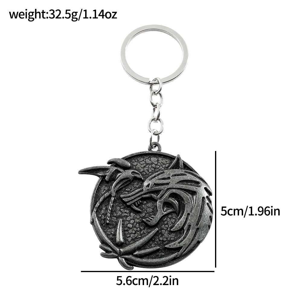Vintage Wolf Head Keychain Gam - Men Fashion Key ulasan dan harga