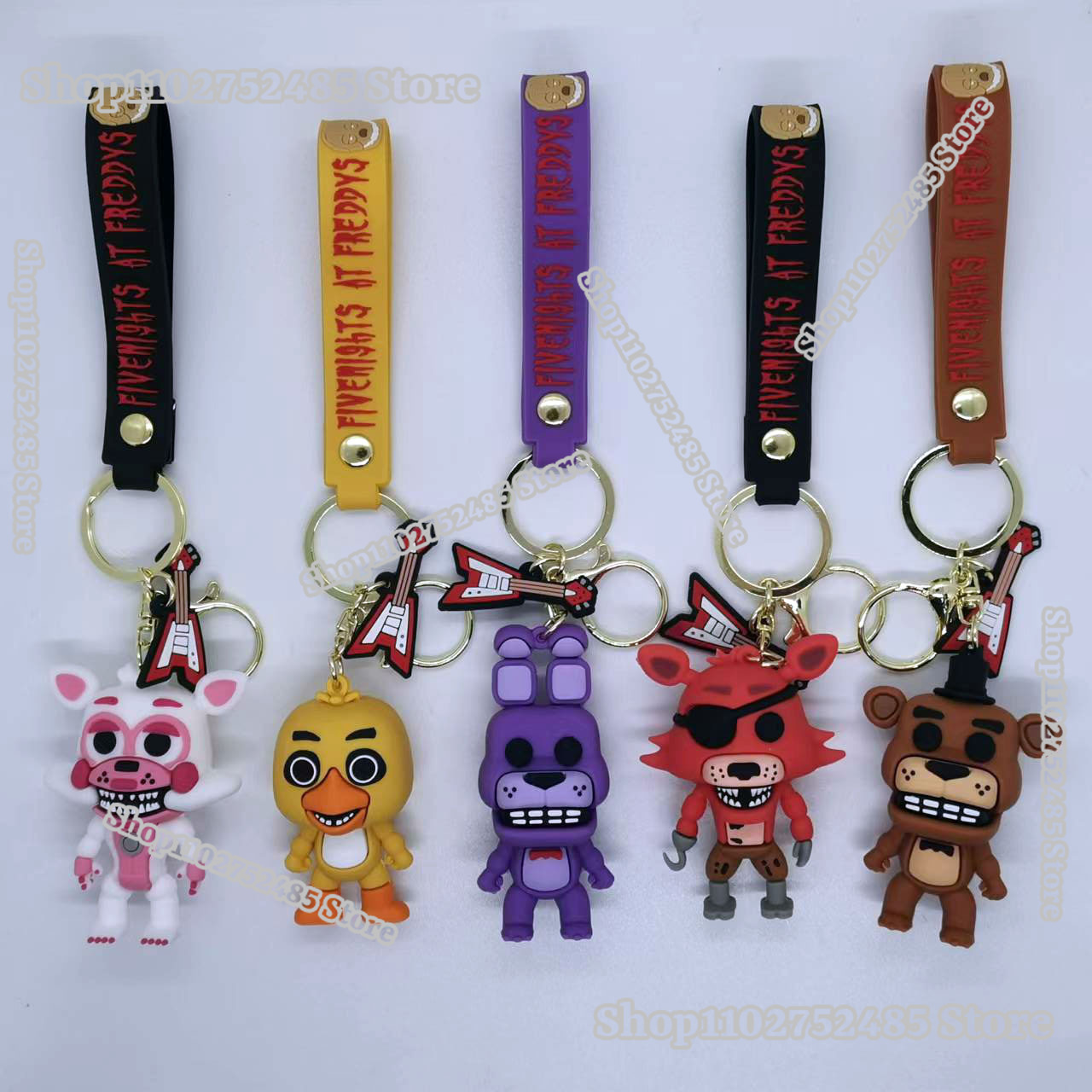 5pcs Cartoon Anime FNAF Figure - Men Fashion Key ulasan dan harga