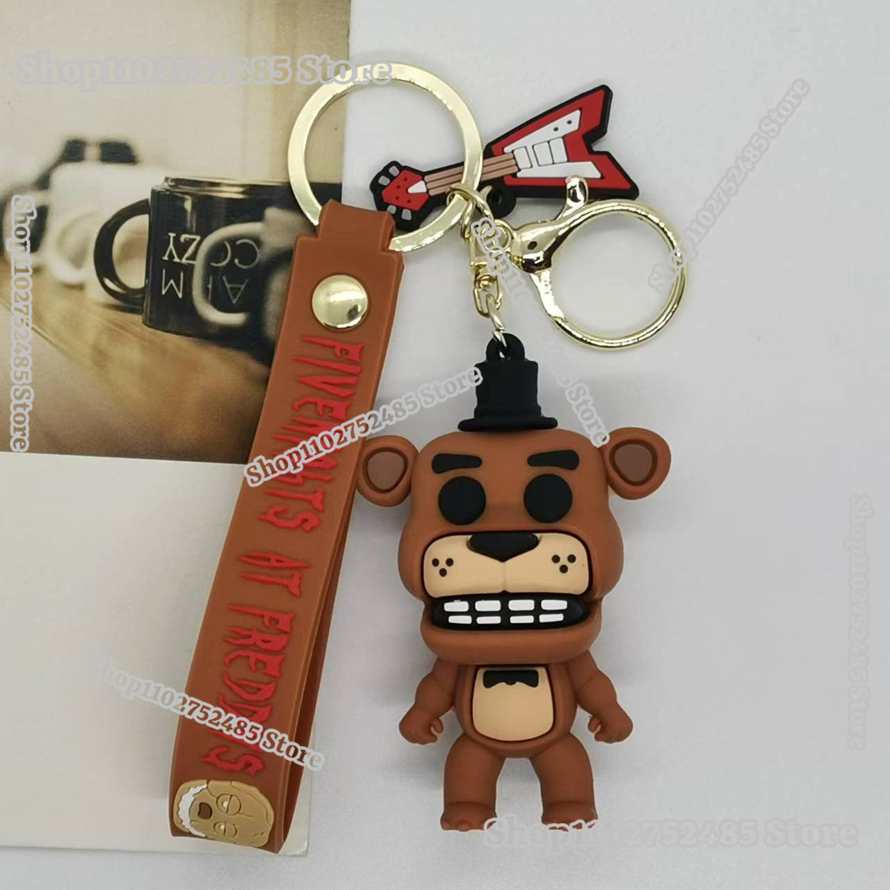 5pcs Cartoon Anime FNAF Figure - Men Fashion Key ulasan dan harga