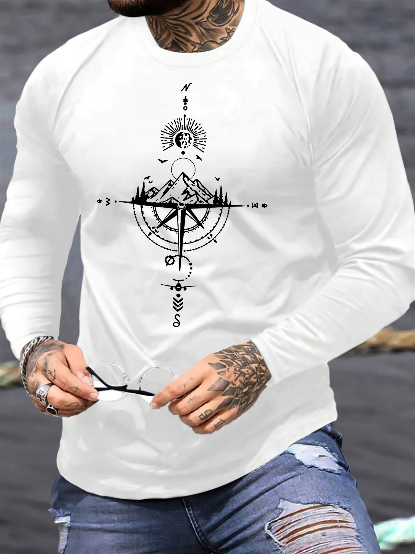 100% pure cotton men's long sl - Men'S Fashion 2025 ulasan dan harga