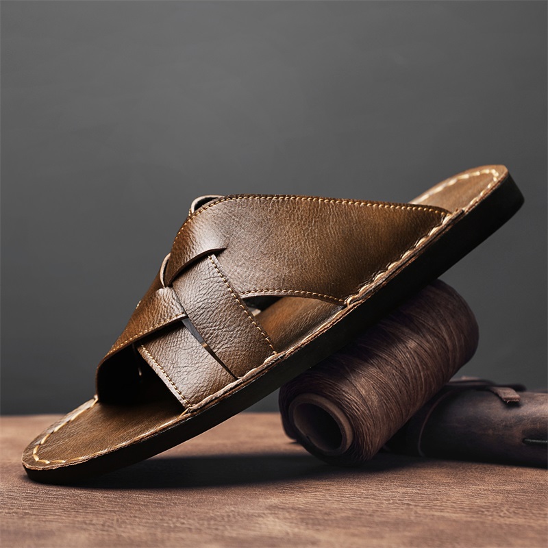 Fashion Genuine Leather Men Sl - Mens Fashion Zapatos ulasan dan harga