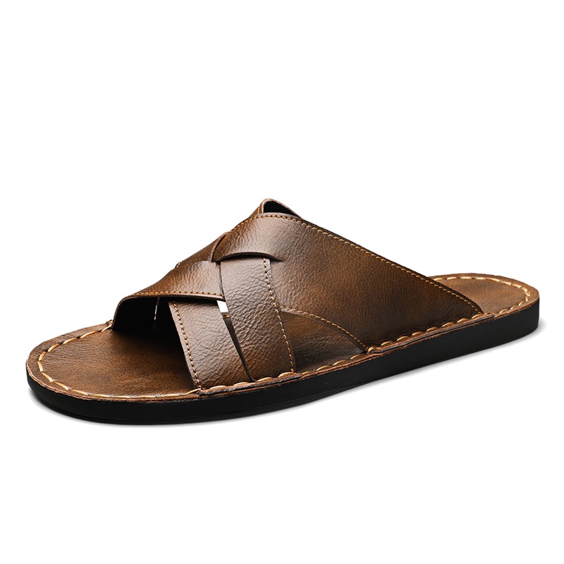 Fashion Genuine Leather Men Sl - Mens Fashion Zapatos ulasan dan harga