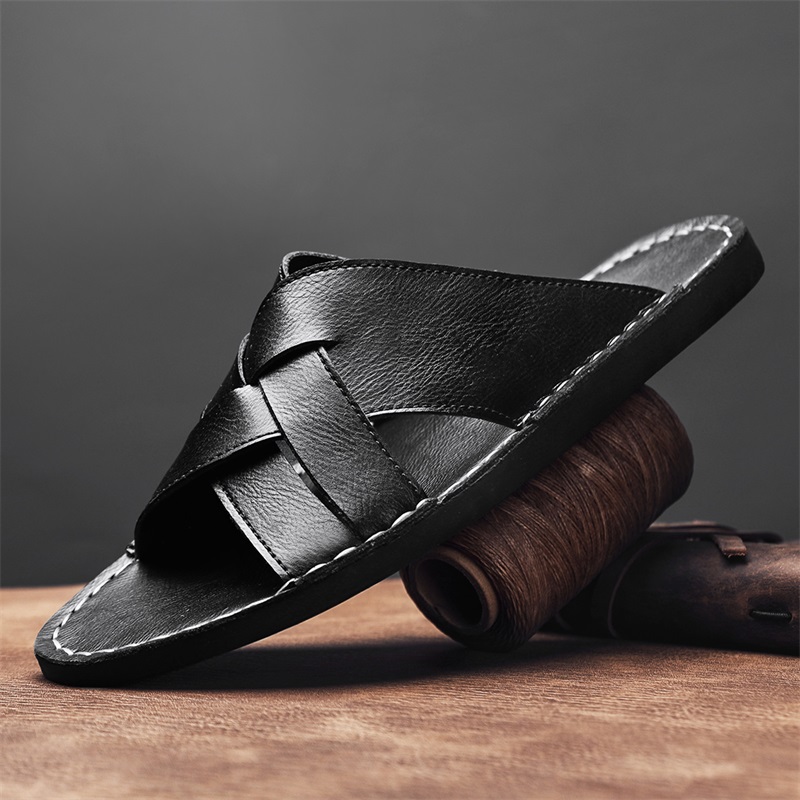 Fashion Genuine Leather Men Sl - Mens Fashion Zapatos ulasan dan harga