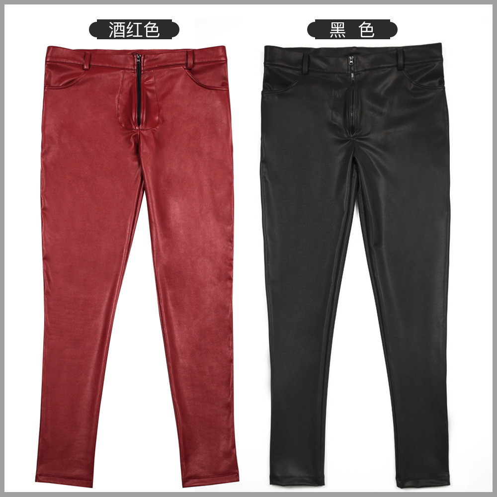 Men's PU Leather Skinny Jeans  - Men'S Fashion Jeans And Boots ulasan dan harga
