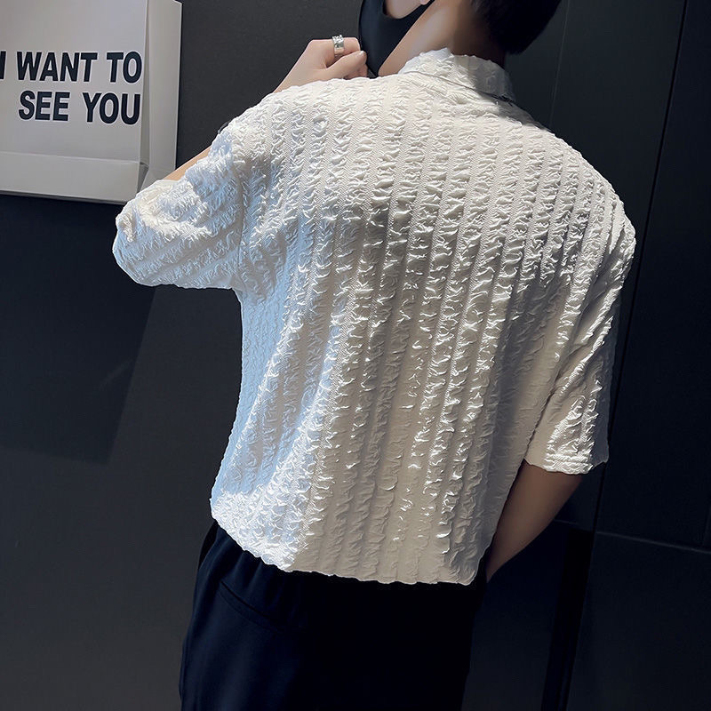 Half High Collar Short Sleeve  - Men'S Fashion For Hot Weather ulasan dan harga