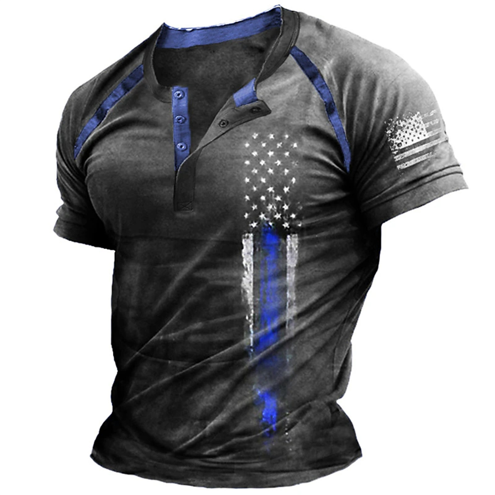 Funny 3D American Flag Print M - Men'S Fashion Old Money ulasan dan harga