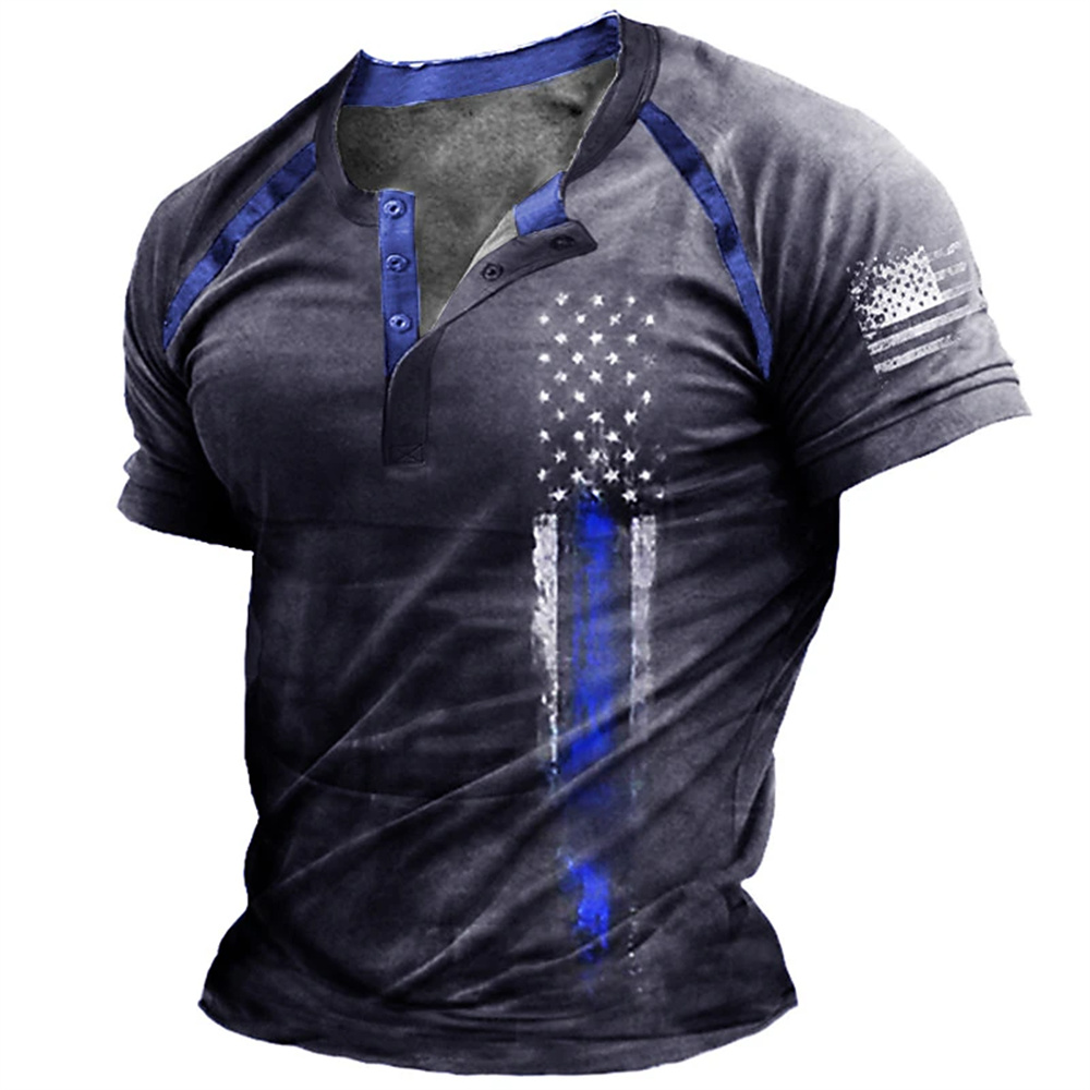 Funny 3D American Flag Print M - Men'S Fashion Old Money ulasan dan harga