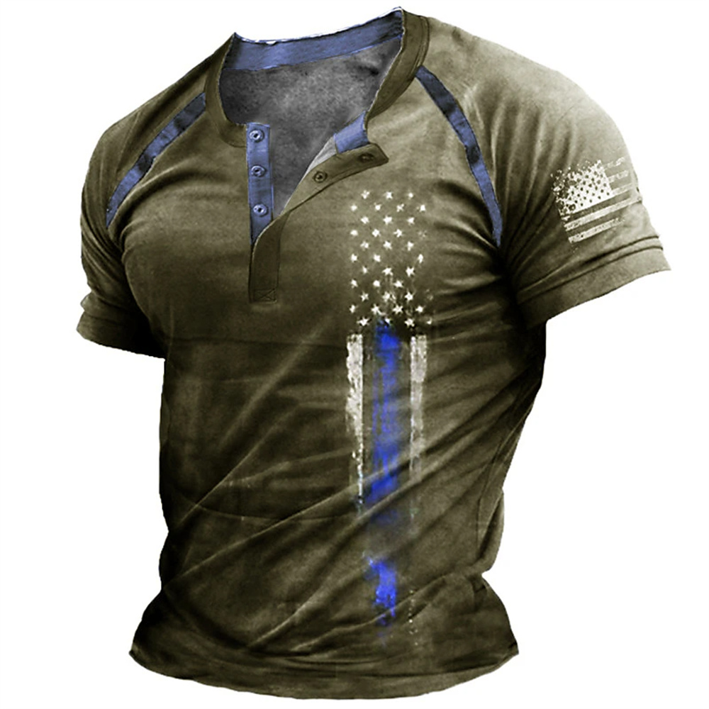 Funny 3D American Flag Print M - Men'S Fashion Old Money ulasan dan harga