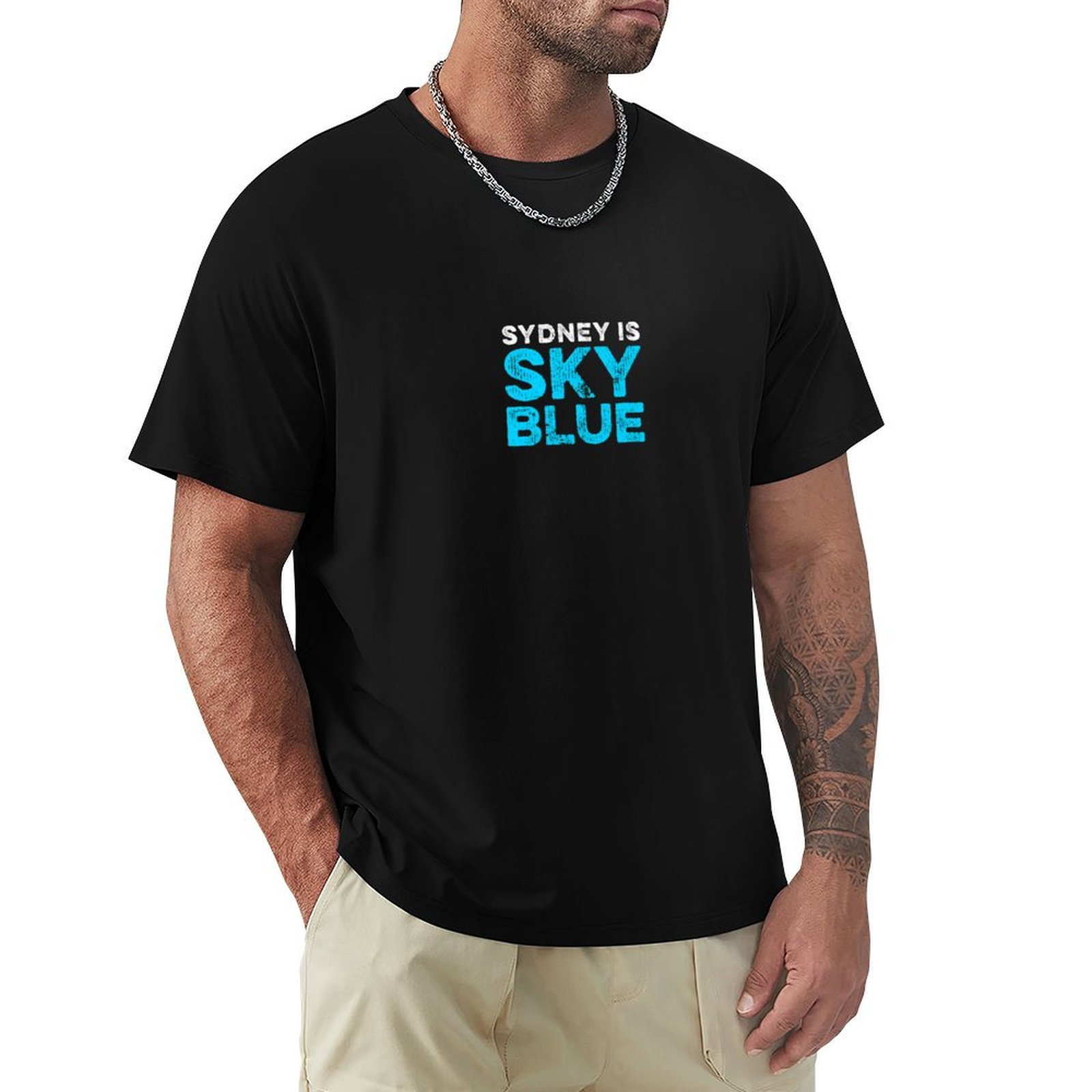Sydney is sky blue T-Shirt Sum - Men'S Fashion Sydney ulasan dan harga