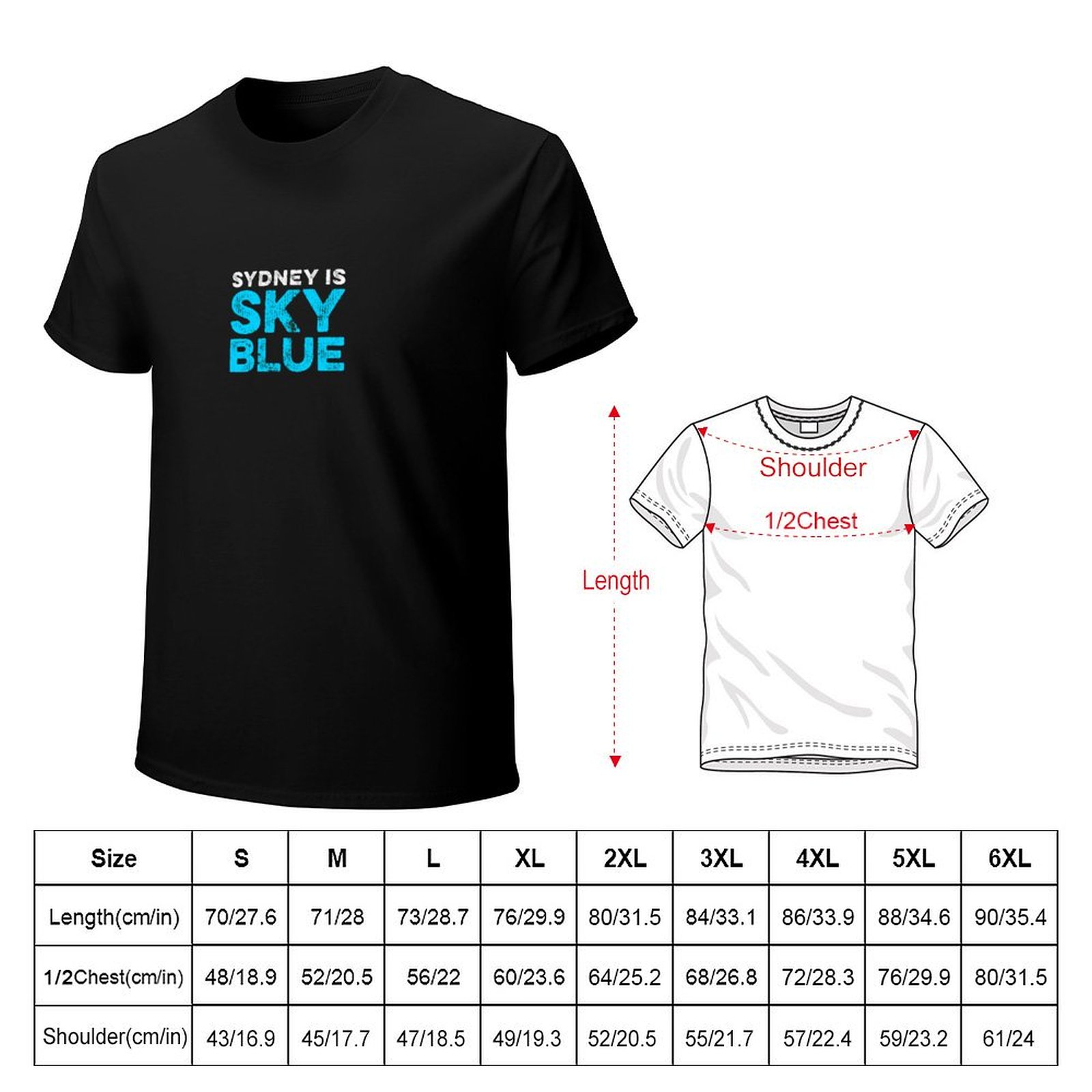 Sydney is sky blue T-Shirt Sum - Men'S Fashion Sydney ulasan dan harga
