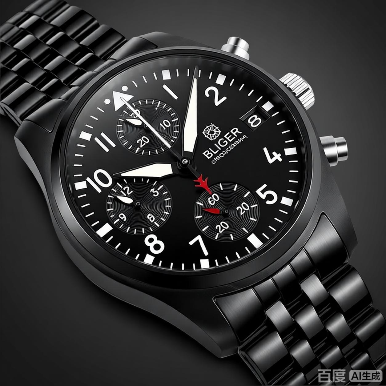 BLIGER Full Black Brushed 38mm - Men'S Fashion Jewelry ulasan dan harga