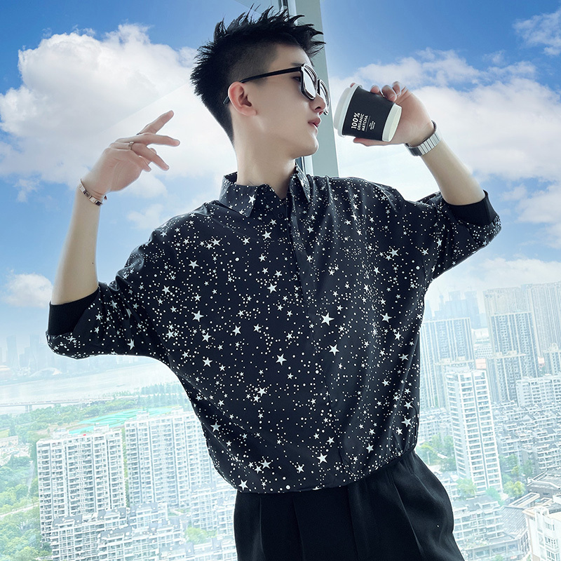 Men's Artistic Starry Flower P - Men'S Fashion For Hot Weather ulasan dan harga