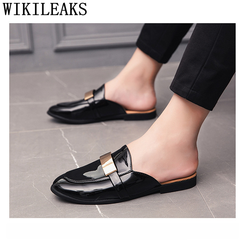 Black Half Shoes For Men Paten - Mens Fashion Zapatos ulasan dan harga