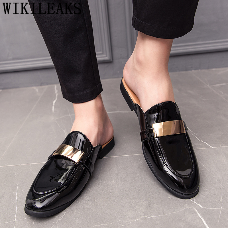 Black Half Shoes For Men Paten - Mens Fashion Zapatos ulasan dan harga
