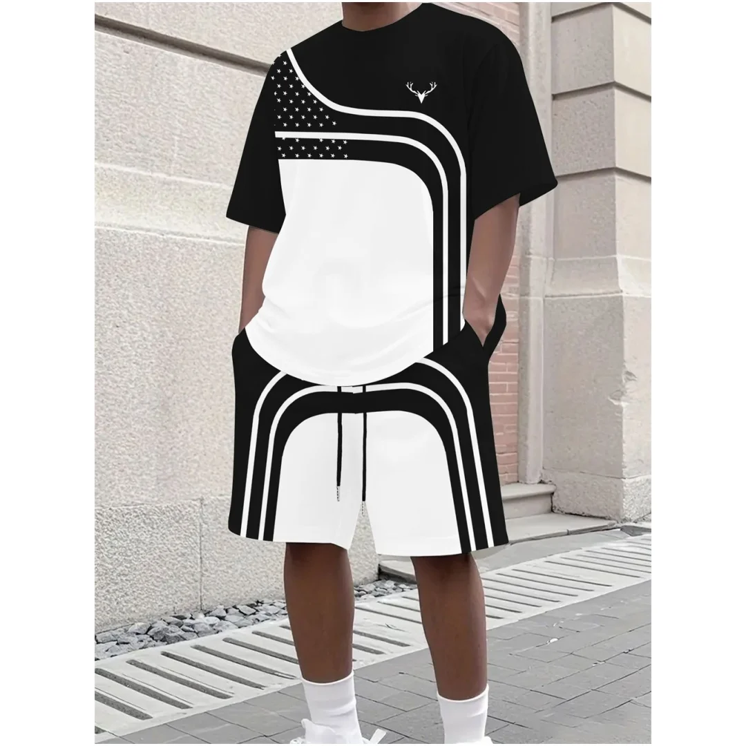 Fashion Summer Men's Stripe Pr - Men'S Fashion Clothing ulasan dan harga