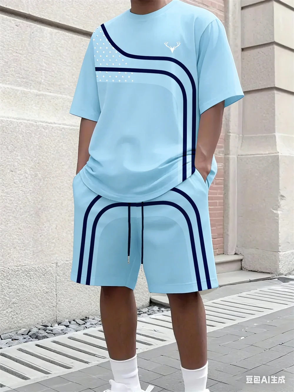 Fashion Summer Men's Stripe Pr - Men'S Fashion Clothing ulasan dan harga