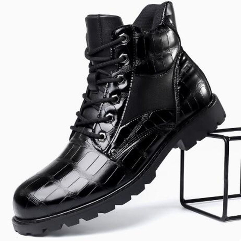 Brand Men Boots Grid Pattern S - Mens Fashion Zapatos ulasan dan harga