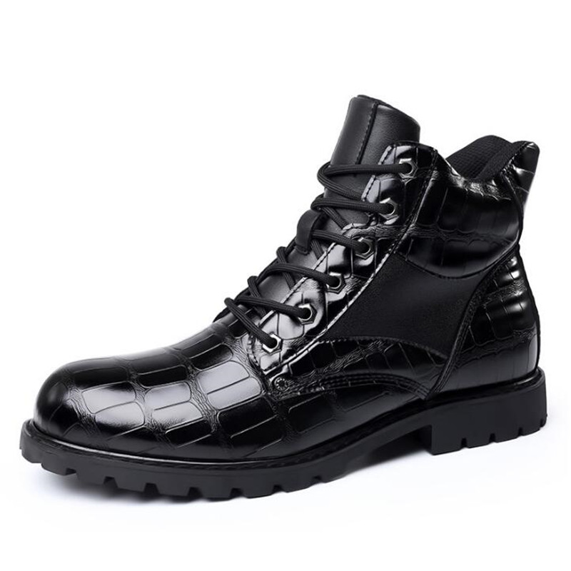 Brand Men Boots Grid Pattern S - Mens Fashion Zapatos ulasan dan harga