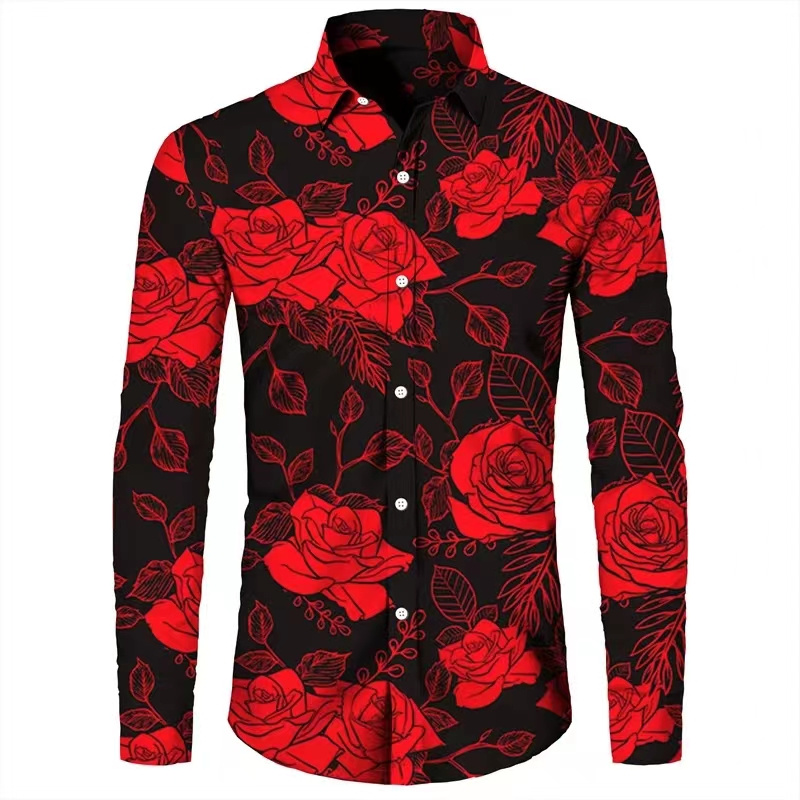 Fashion Flowers 3D Print Men's - Men'S Fashion 2025 ulasan dan harga