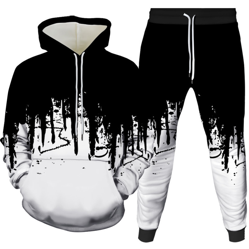 Ink Painting 3D Printed Hoodie - Men'S Fashion Clothing ulasan dan harga
