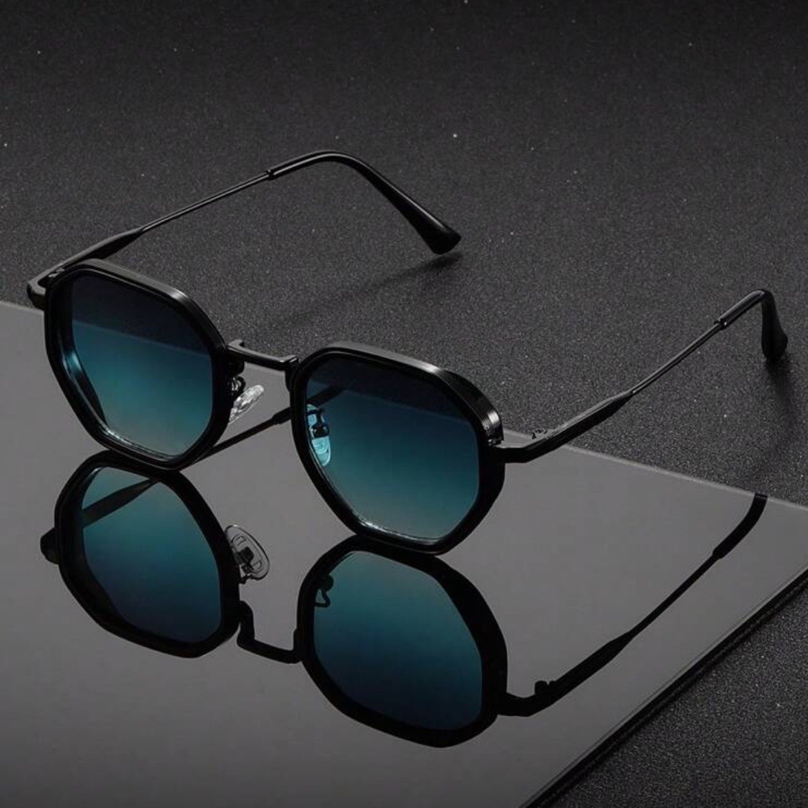 1 Pair Unisex Round Metal Fash - Men'S Fashion Old Money ulasan dan harga
