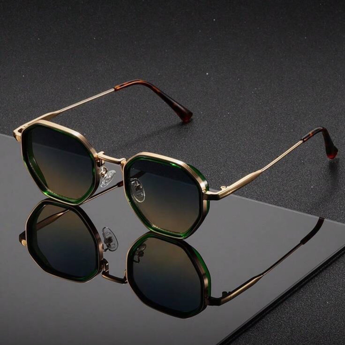 1 Pair Unisex Round Metal Fash - Men'S Fashion Old Money ulasan dan harga